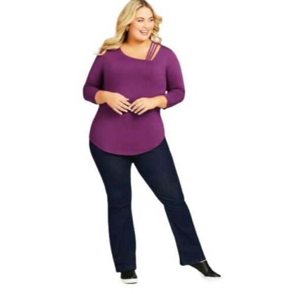 New! Avenue Bootcut Dark Denim Jeans Size 26 Dark Wash 1432 Stretch Denim - Picture 1 of 7